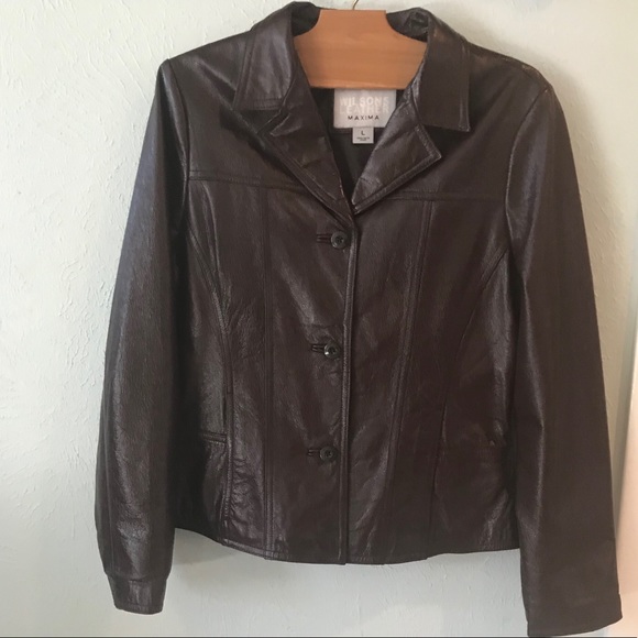 Deep burgundy Wilson Leather jacket - Picture 4 of 8